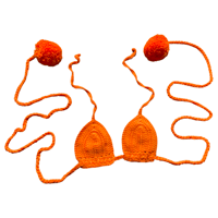 Neon Orange Strappy Mini Kini