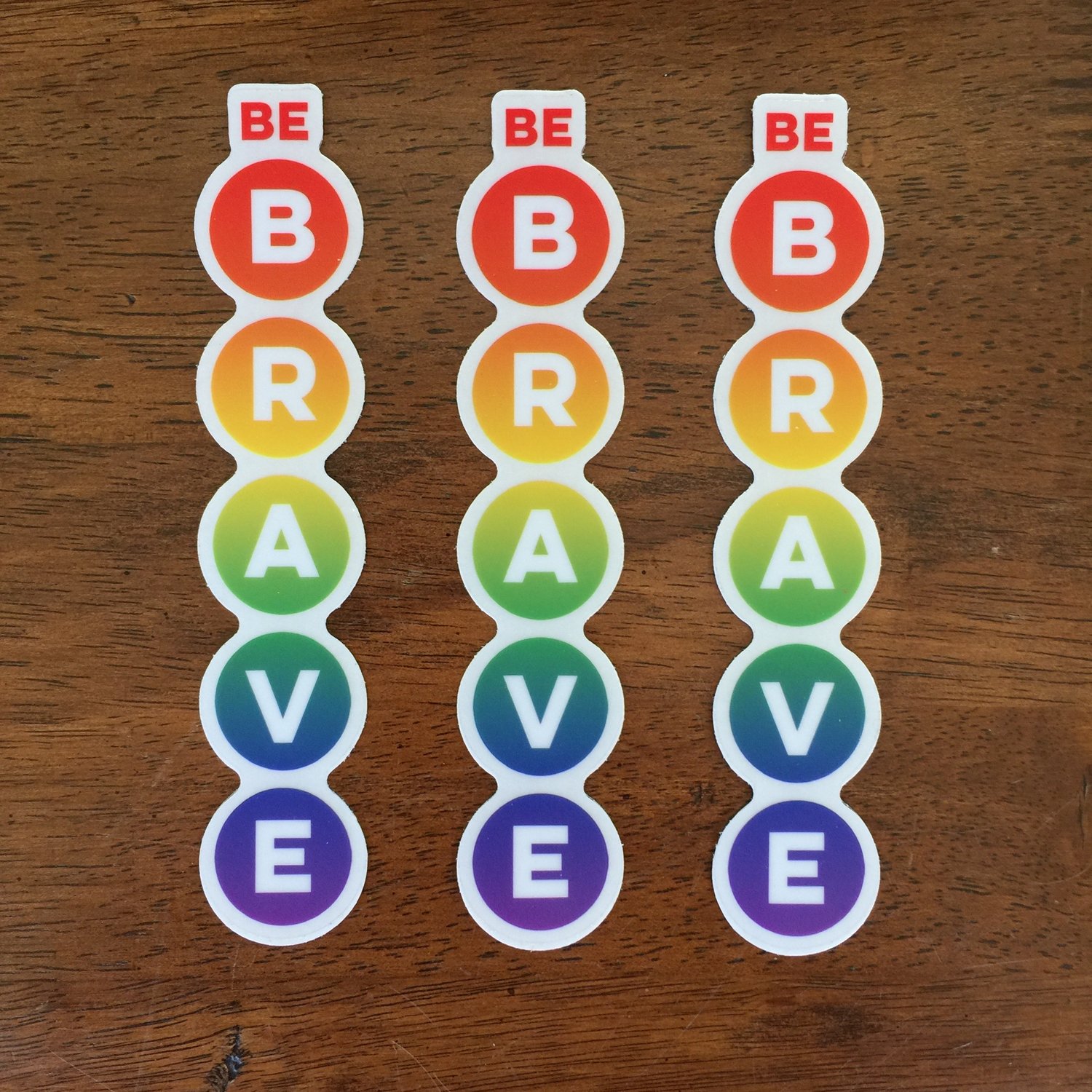 Image of Be Brave Rainbow Sticker