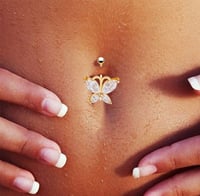 Image 1 of Serenity Butterfly Belly Ring