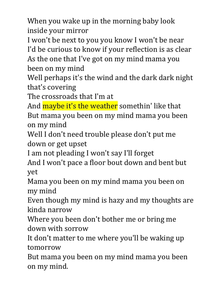 Image of Maybe it's the Weather