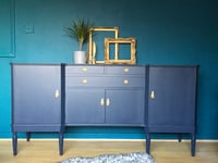 Image 2 of Dark blue wooden sideboard 