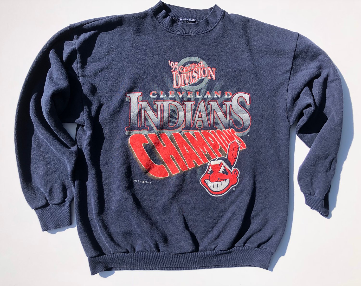 Image of 1995 Cleveland Indians Central Divison Champs Crew Neck - M