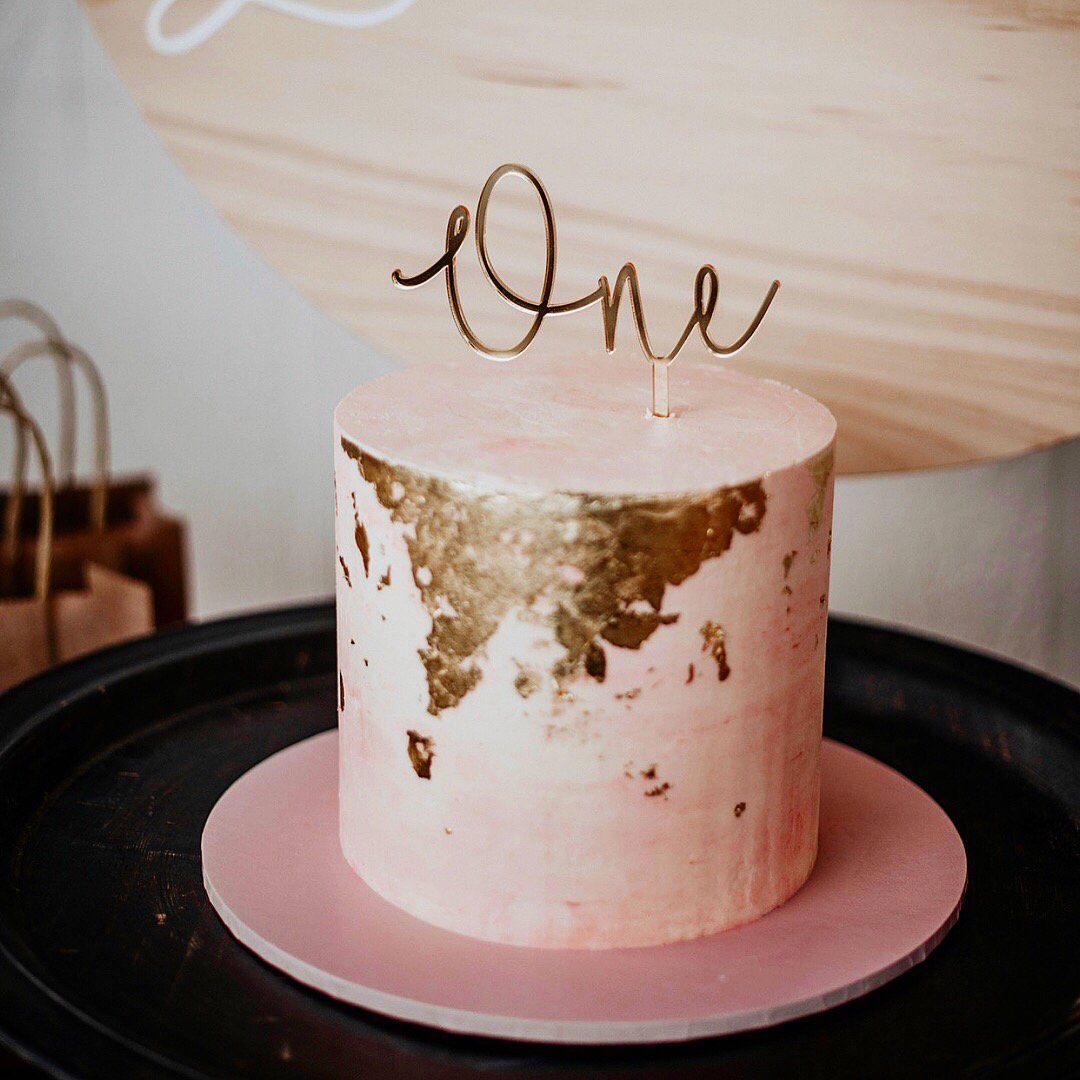 Image of Word Number Cake Topper