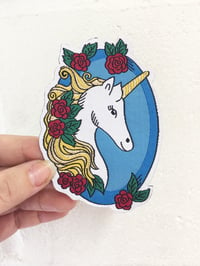 Image 1 of Golden Haired Unicorn Iron on Patch