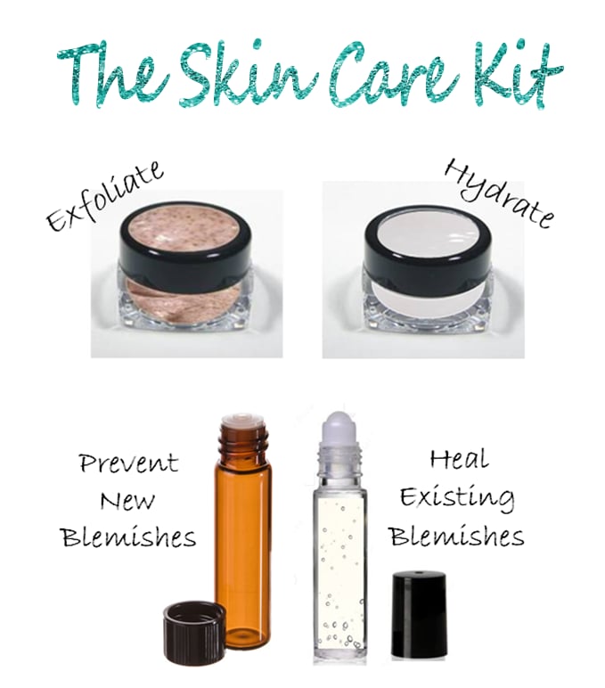 Image of Natural Skincare for Acne Prone Oily Skin - Gel Moisturizer and Acne Treatments (Vegan)