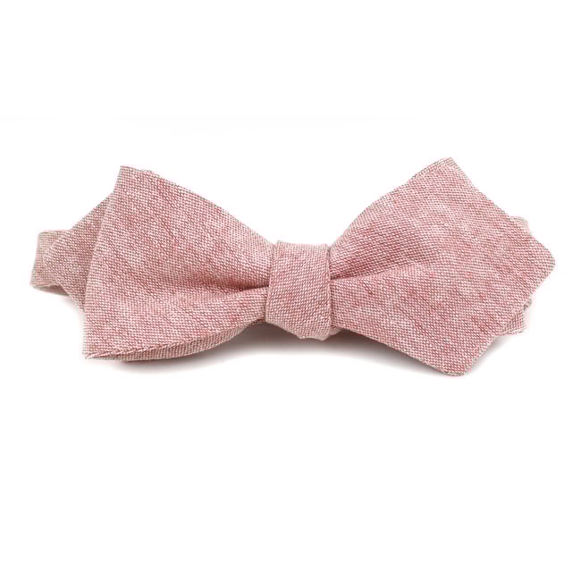 Blush Linen Chambray Bow Tie