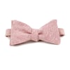 Blush Linen Chambray Pointed Bow Tie