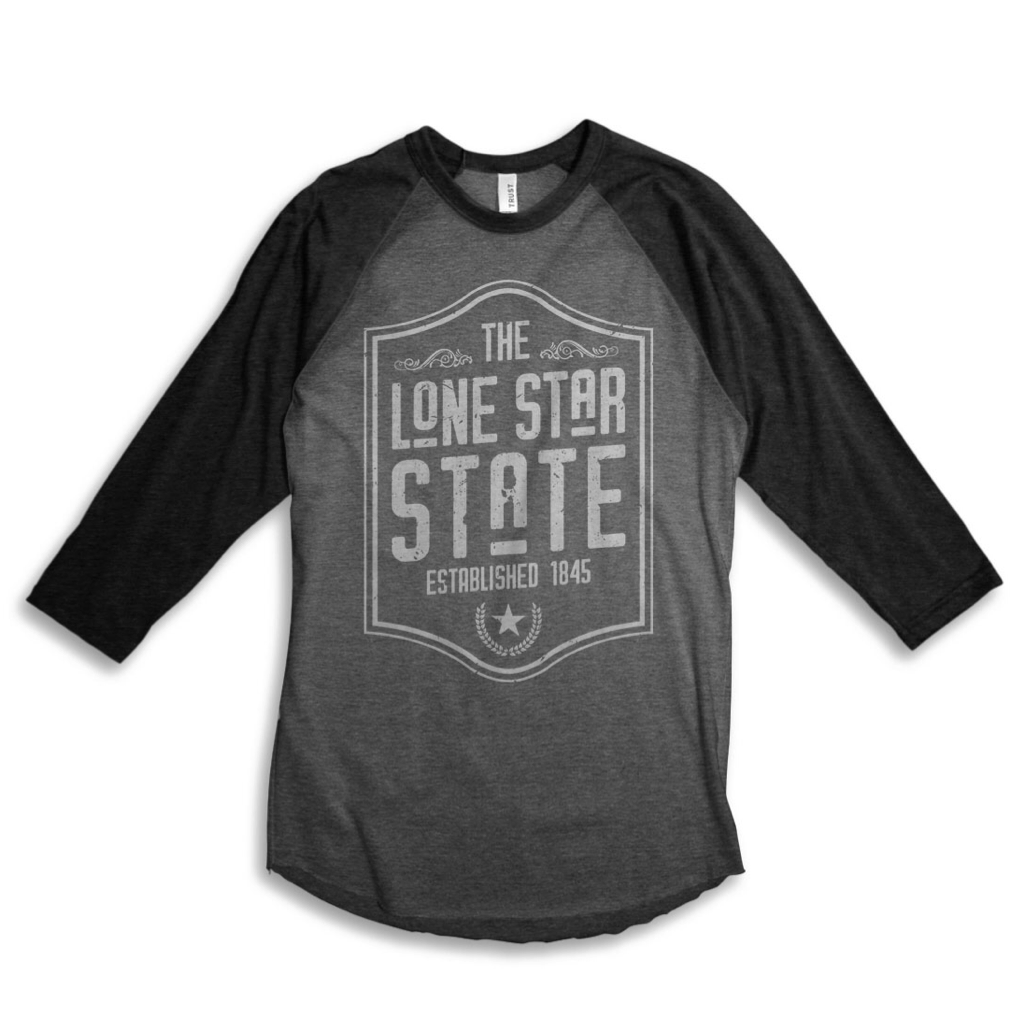 Image of Lone Star State - 3/4 Baseball tee