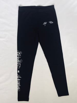 Image of Heart Of A Hustler “Leggings” ( Black / White )