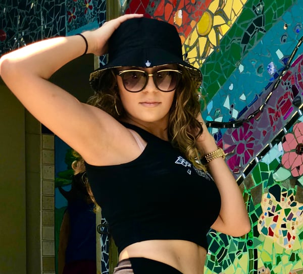 Image of Heart Of A Hustler “Crop Top Tank” ( Black / White )