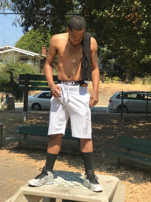 Image of Heart Of A Hustler “Jogger Shorts” ( Grey / Black )