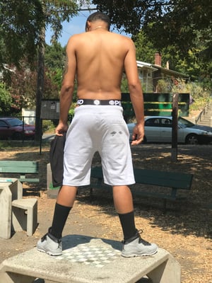 Image of Heart Of A Hustler “Jogger Shorts” ( Grey / Black )