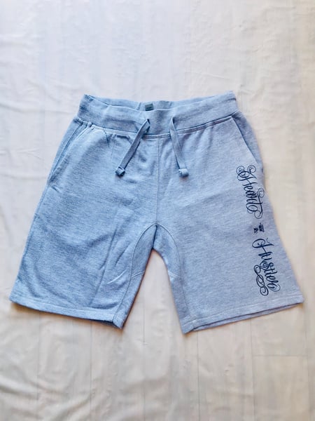 Image of Heart Of A Hustler “Jogger Shorts” ( Grey / Black )