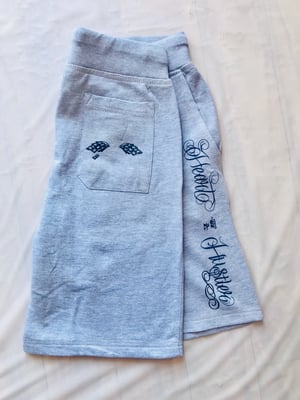 Image of Heart Of A Hustler “Jogger Shorts” ( Grey / Black )