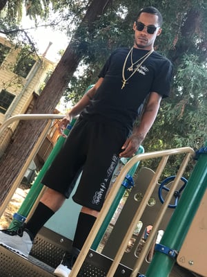 Image of Heart Of A Hustler “Jogger Shorts” ( Black / White )