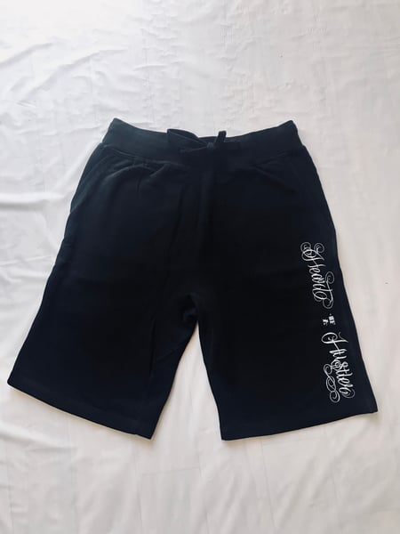 Image of Heart Of A Hustler “Jogger Shorts” ( Black / White )