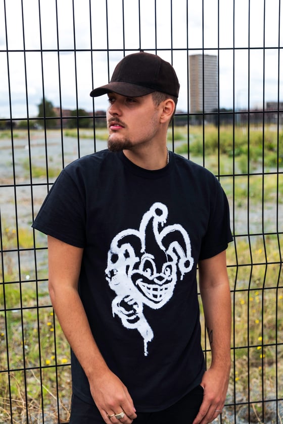 Image of White on Black Jester T-Shirt