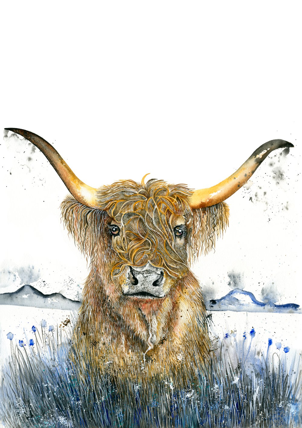Image of "Harry" the Highland cow with FREE SHIPPING 