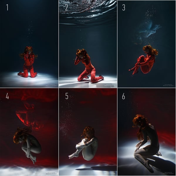 Image of Asuka underwater prints