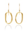 Texture hanging oval earrings