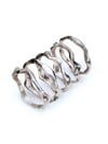 Hand carved organic silver ring
