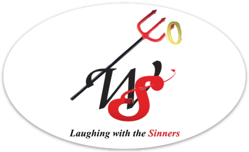 Image of "Laughing with the Sinners" Sticker