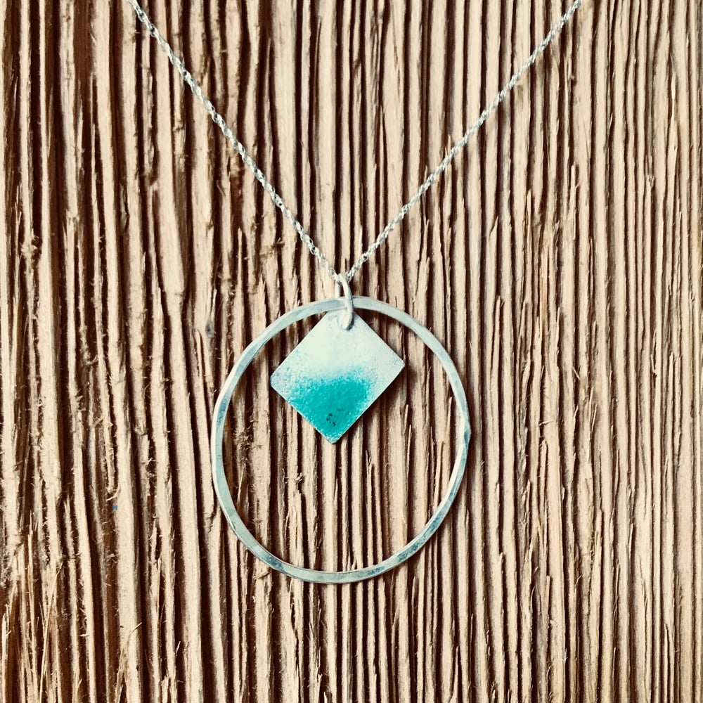Image of Touch of Turquoise Enameled Necklace