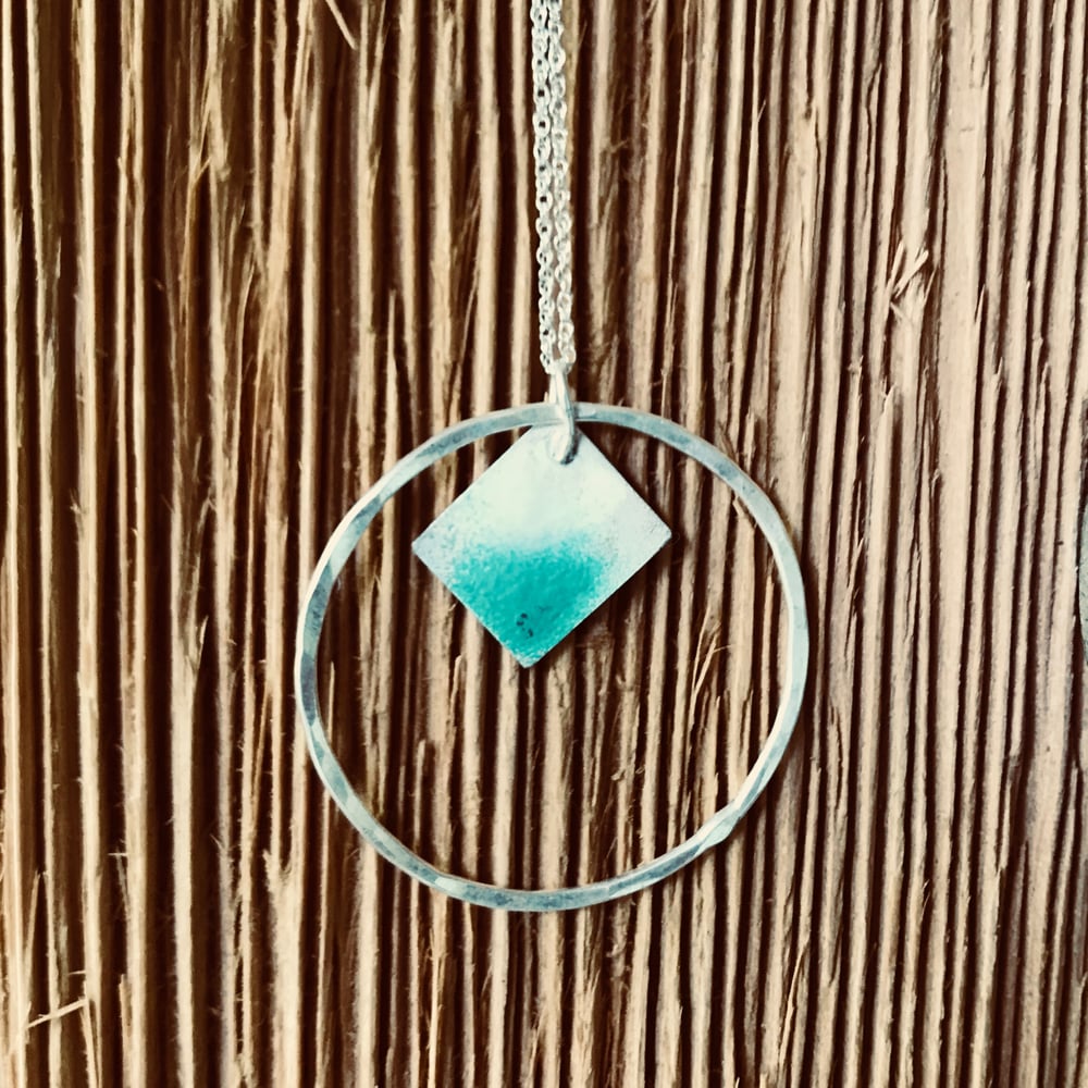 Image of Touch of Turquoise Enameled Necklace