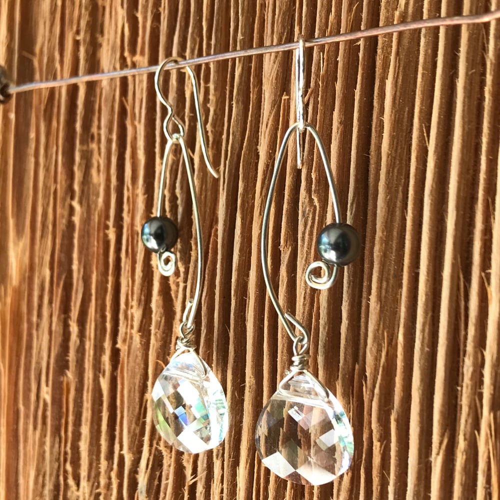 Image of Fish Lure Inspired Earrings- Swarovski and pearls