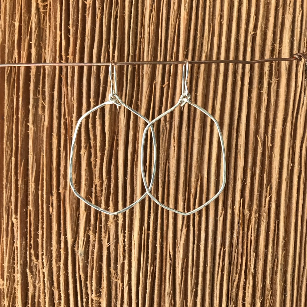 Image of Organic Silver hoops