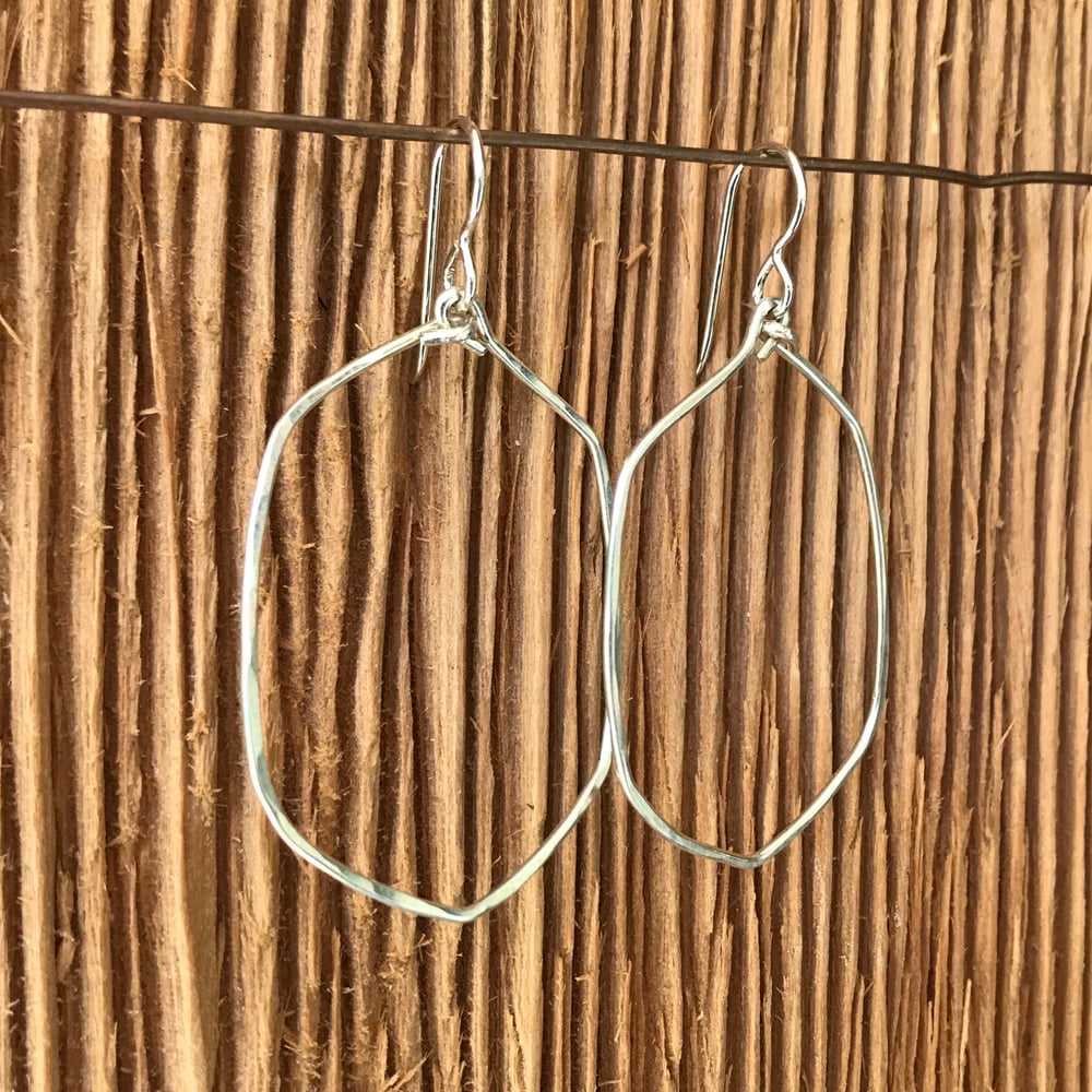 Image of Organic Silver hoops