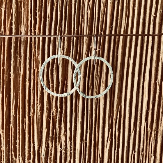 Image of Medium Soldered circle earrings