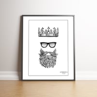 Image 2 of Bearded King - Limited Edition Print and FREE Greeting Card