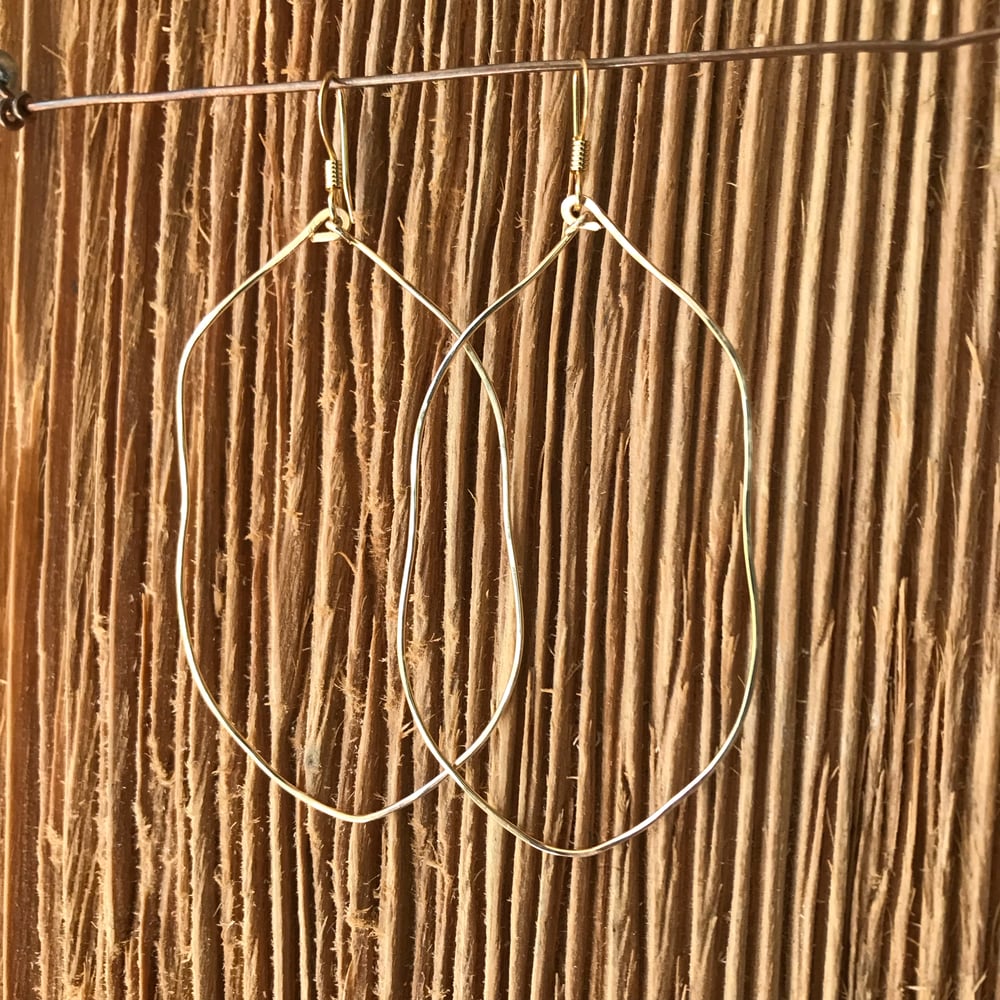 Image of 14 K Gold Filled Organic Hoops