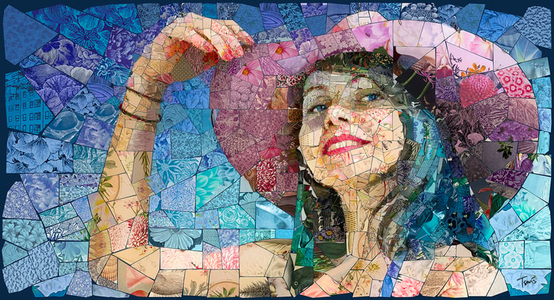 Image of APHRODITES "Like my hat?" (Limited edition digital mosaic on canvas)