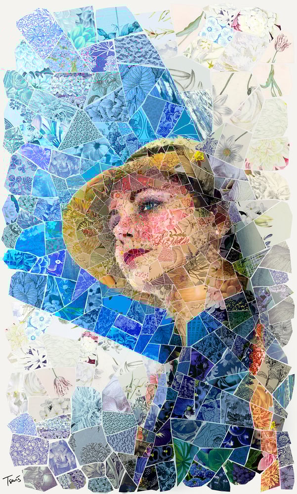 Image of APHRODITES "Cycladic memories" (Limited edition digital mosaic on canvas)