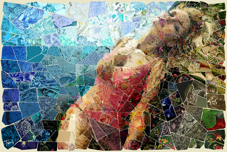 Image of APHRODITES "On my rock" (Limited edition digital mosaic on canvas)