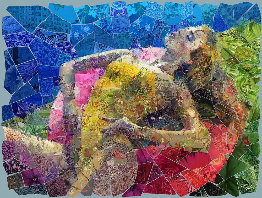 Image of APHRODITES "Last summer’s lust" (Limited edition digital mosaic on canvas)