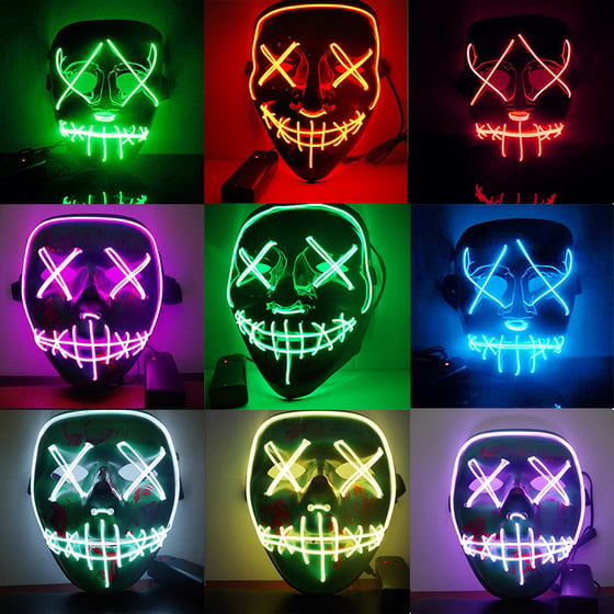 Image of Neon Glow Mask from "The Purge" Movies