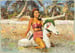 Image of ENDLESS SUMMER "Beach cowgirl" (Limited edition digital mosaic on canvas)