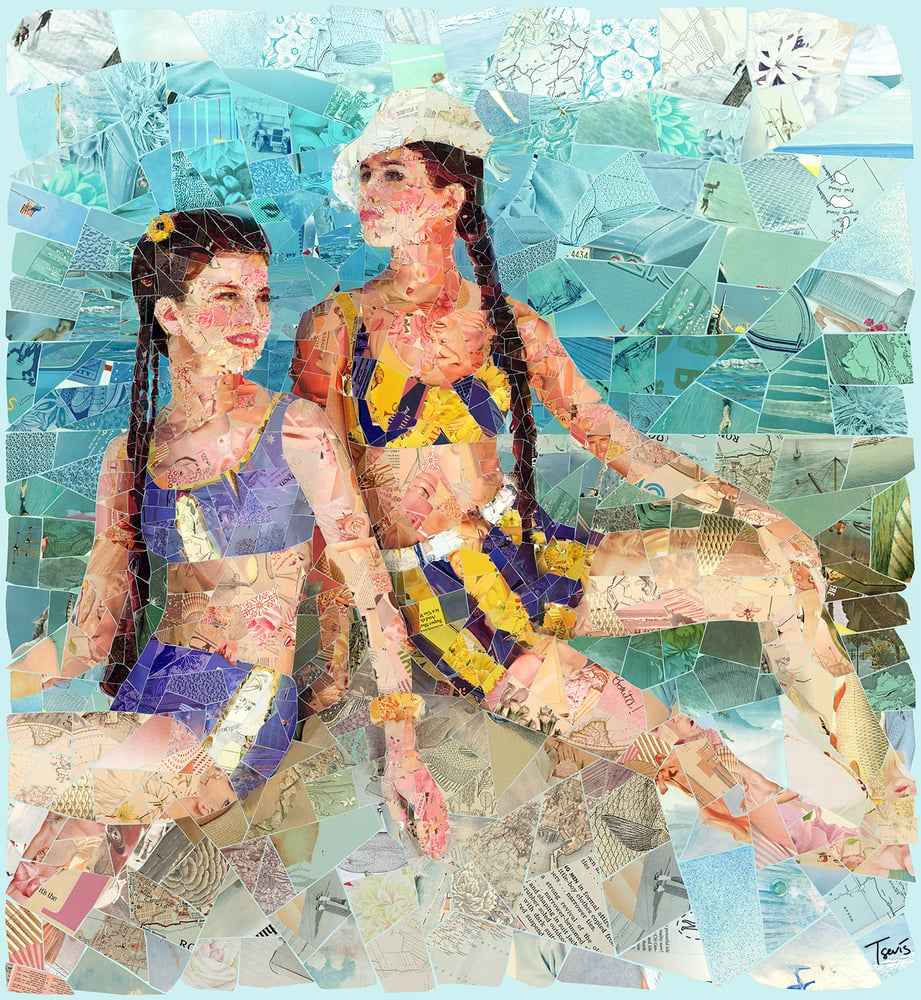Image of ENDLESS SUMMER "On the Aphrodite’s rock" (Limited edition digital mosaic on canvas)