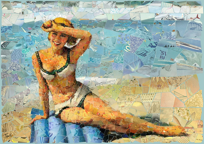 Image of ENDLESS SUMMER "Single is my mattress" (Limited edition digital mosaic on canvas)