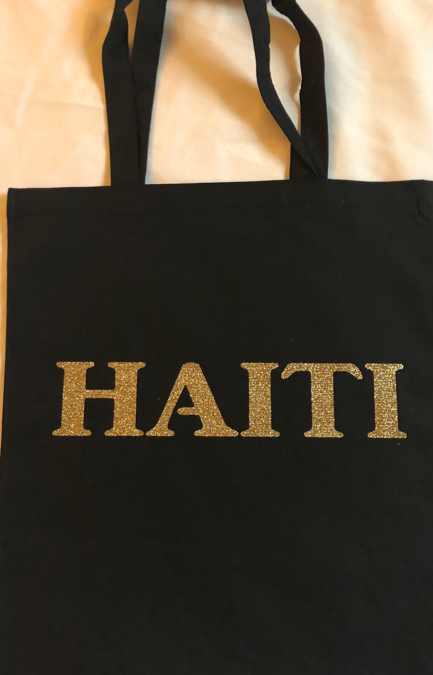 Image of Black/gold Haiti Tote Bag