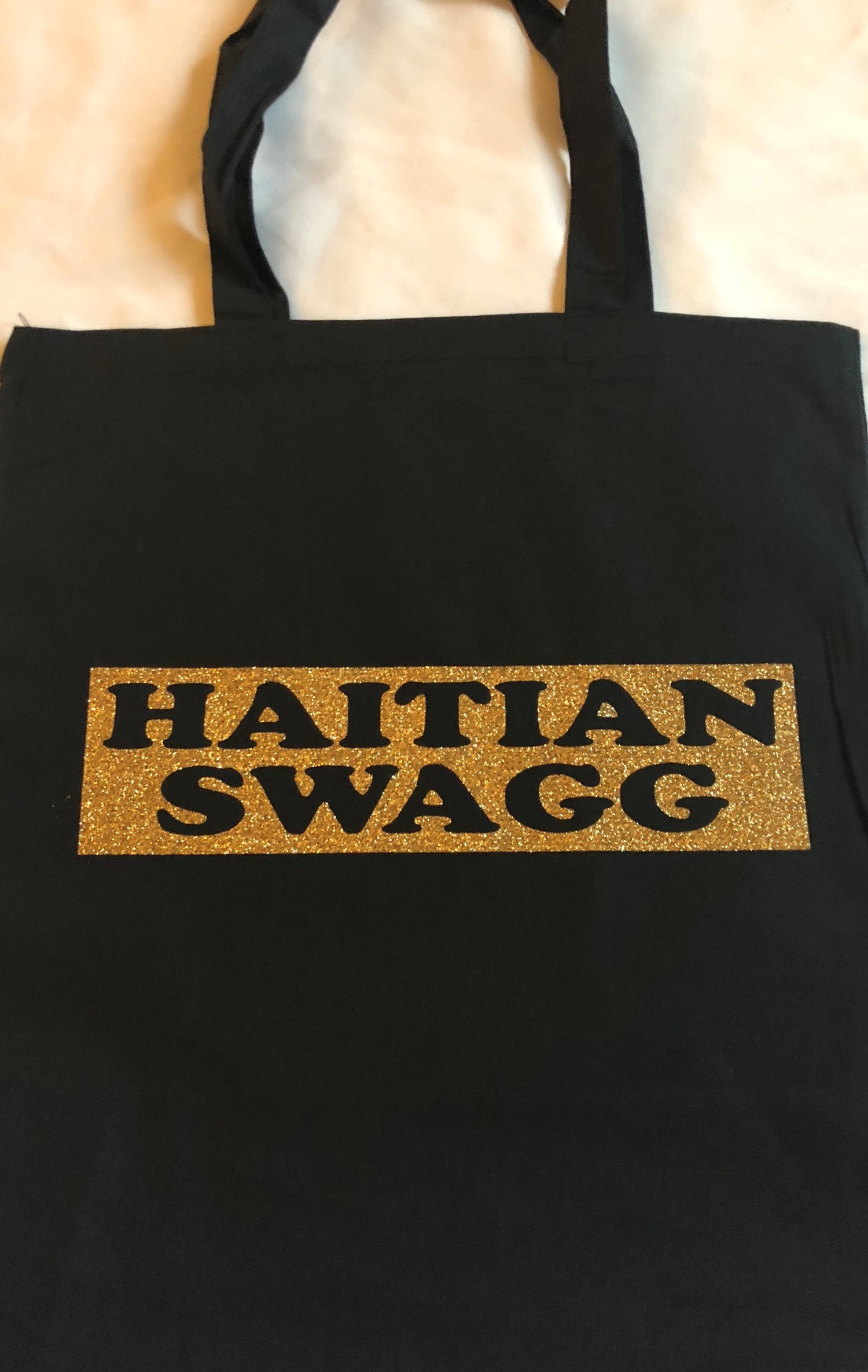 Black/Gold HS Tote Bag | Haitian Swagg