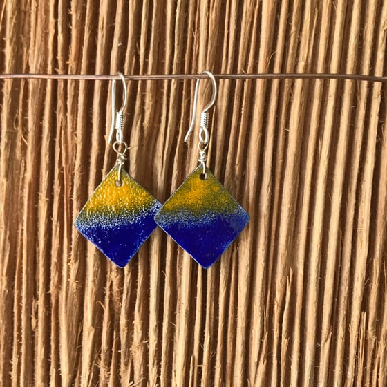 Image of Pacific Sunrise- Torch Enameled Earrings