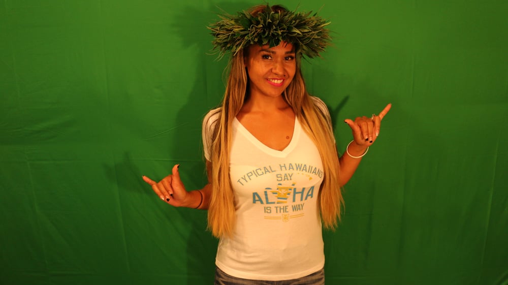 Image of Typical Hawaiians Say Aloha Is The Way Wahine's White T Shirt