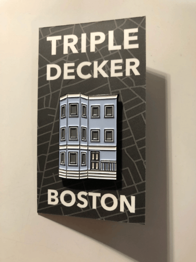 Blue Triple-Decker Enamel Pin