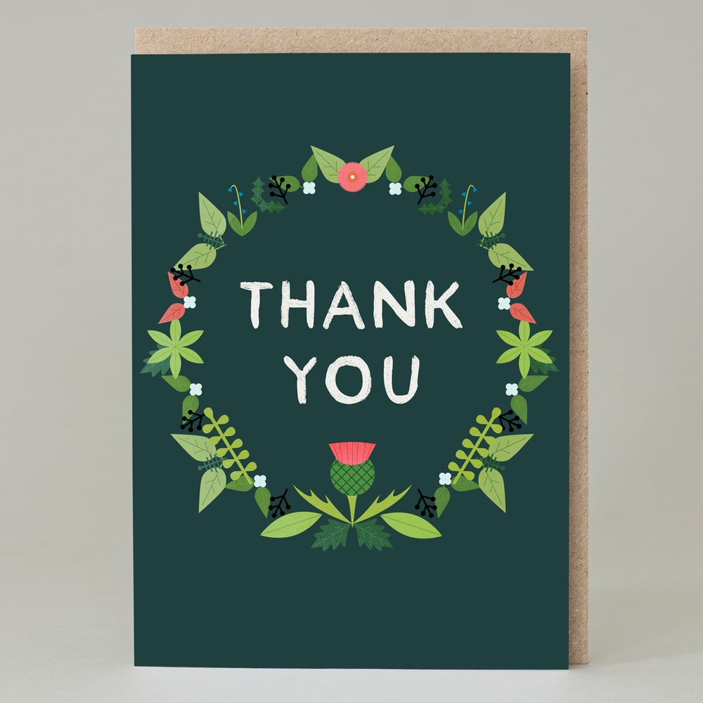 Image of Wreath thank you (Card)