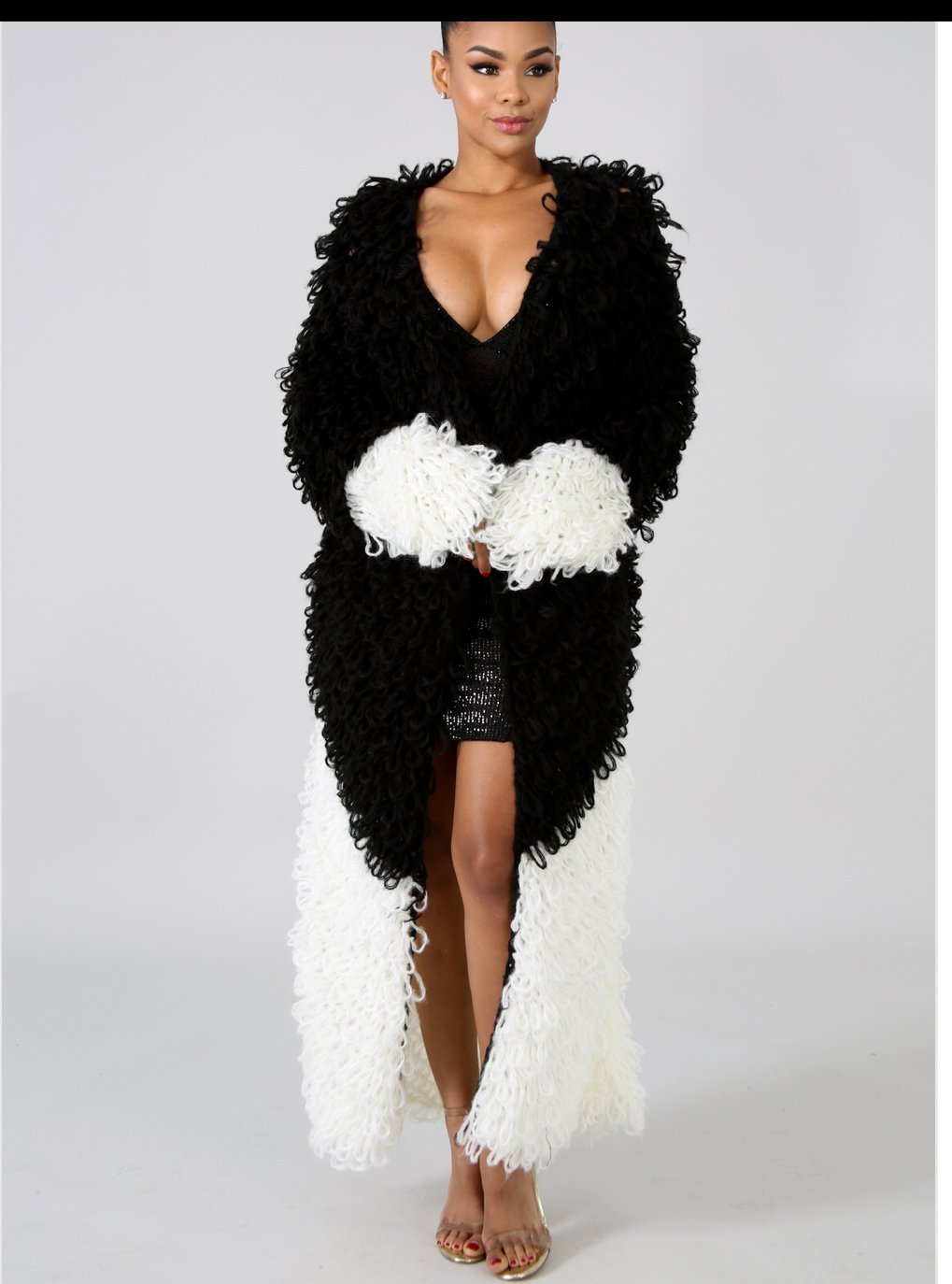 long shaggy cardigan