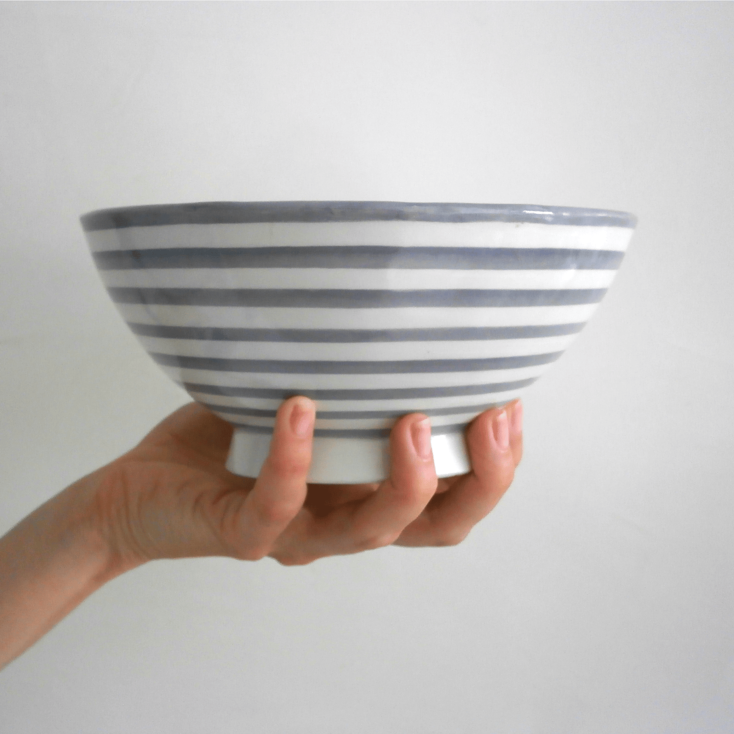 Image of MOROCCAN STRIPED CERAMIC BIG BOWLS